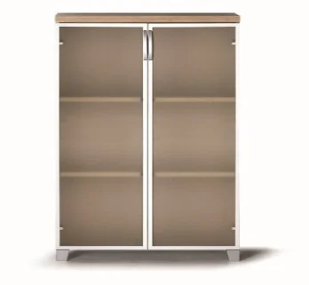 CH-01 Mid-Height Cabinet 2-Door with Glass